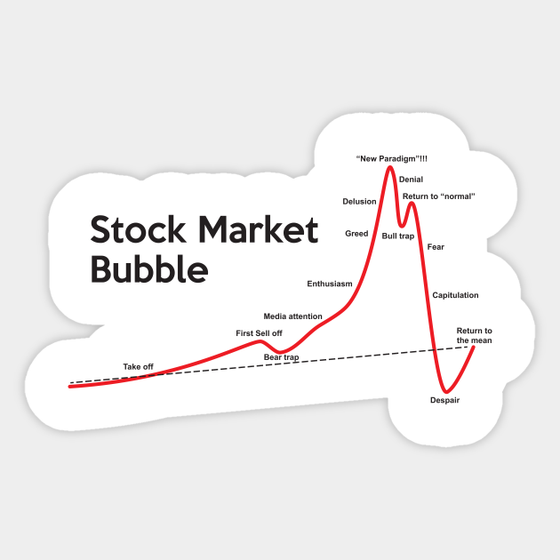 Stock Market Bubble Stock Market Sticker TeePublic
